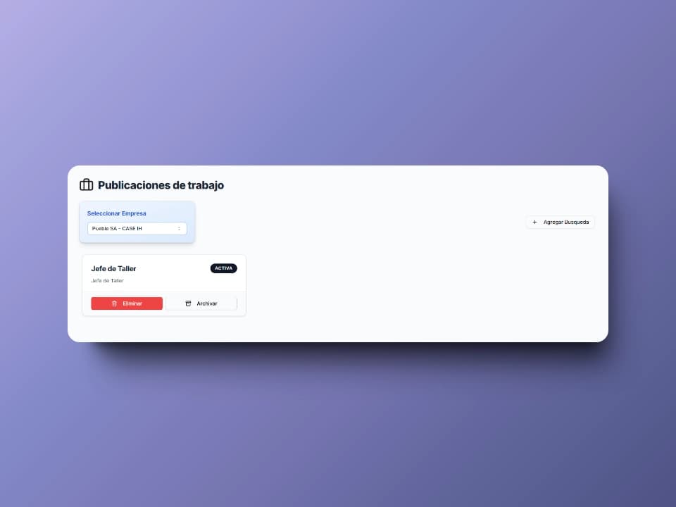 HR Web Application - Pueble SA - Image 11