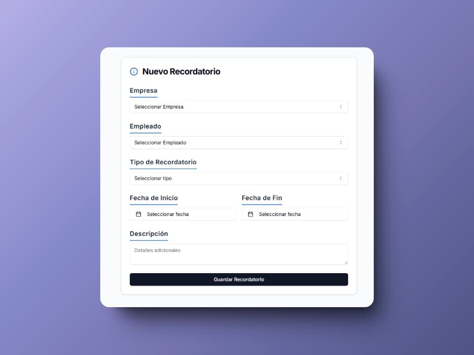 HR Web Application - Pueble SA - Image 12