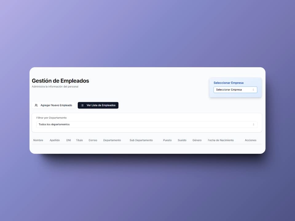 HR Web Application - Pueble SA - Image 5